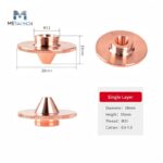 D28 H15 M11 Conical Version Laser Cutting Nozzle - Imagen 5